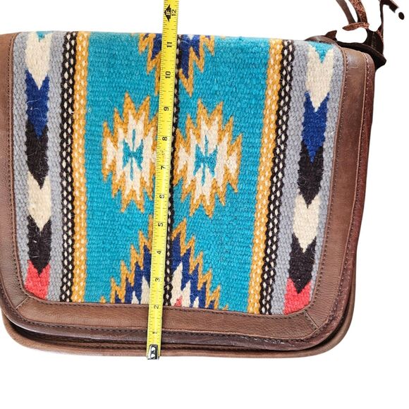 American Darling Saddle Blanket Leather Crossbody Bag Western Fringed Purse - Picture 8 of 11